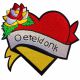 Embleem Oeteldonk Nr. 975 Rugembleem Hart Roos