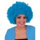 015. Pruik Afro Hippie Blauw