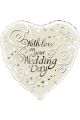 Folieballon Hart With Love on your Wedding Day