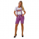 Lederhose dames Lila