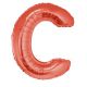 Folieballon Rood Letter C 102 cm