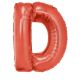 Folieballon Rood Letter D 102 cm