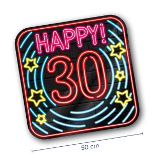 Neon Decoration Signs Happy 30