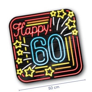 Neon Decoration Signs Happy 60