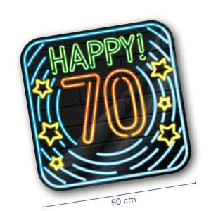 Neon Decoration Signs Happy 70