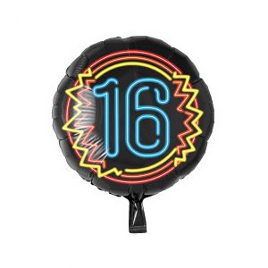 Folieballon Neon 16 jaar