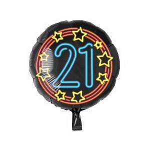 Folieballon Neon 21 jaar