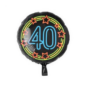 Folieballon Neon 40 jaar