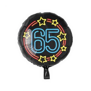 Folieballon Neon 65 jaar