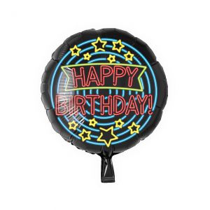 Folieballon Neon Happy Birthday