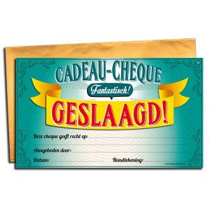 Cadeau Cheque Geslaagd