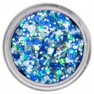 Chunky Glitter Cream Blauw Mix